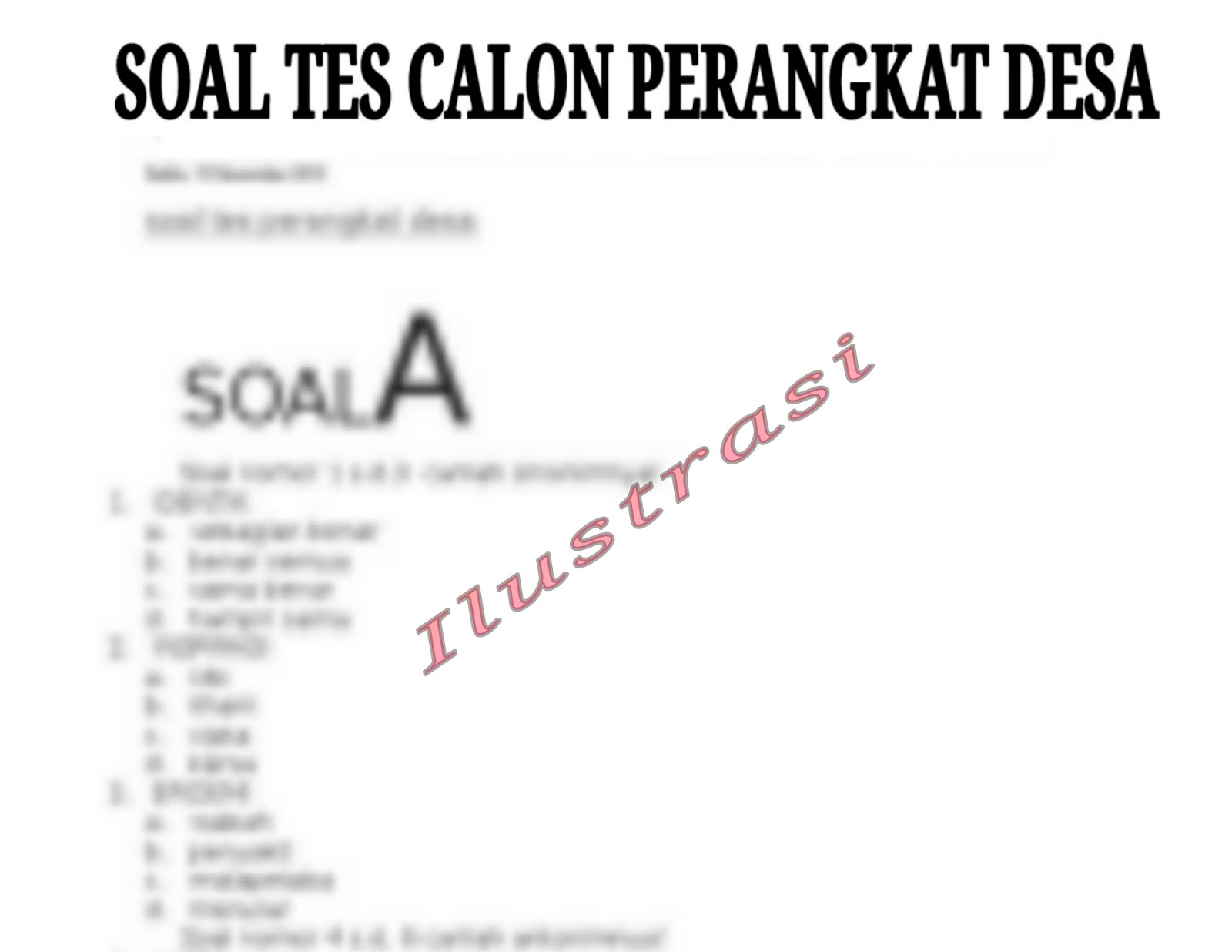 Naskah Soal Ujian Perangkat Desa Belum Dibuat Suarabojonegoro