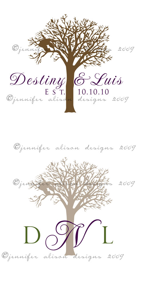 Labels monograms wedding