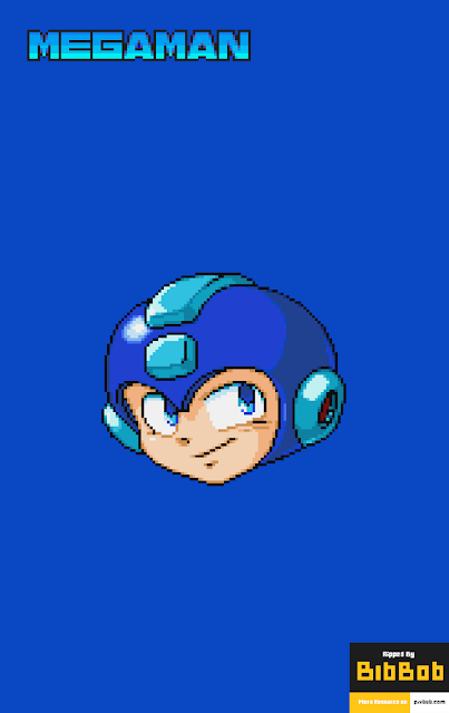 Mega Man Head (86 x 75 px) - Pixel Wallpaper
