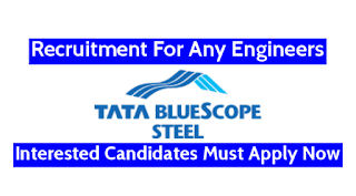 ITI Fitter, Machinist, Electrician Jobs Openings in Tata BlueScope Steel Limited at Chennai Location | Apply Online