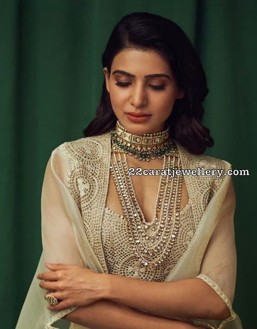 Samantha Akkineni Floral Necklace