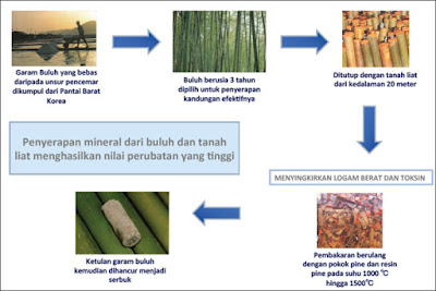 Proses penuh penghasilan garam Buluh