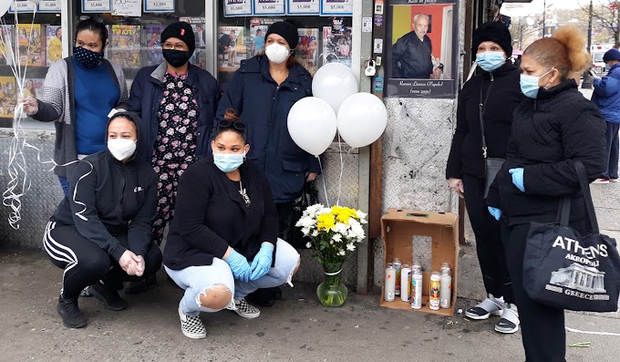  Con altares, oraciones y denuncias de negligencias recuerdan a los muertos por coronavirus en calles del Alto Manhattan