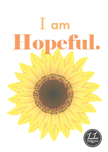 i am hopeful sunflower for frame mantra