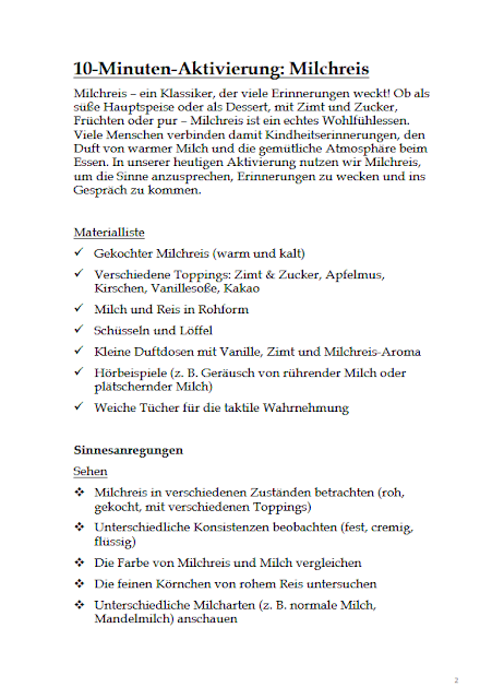 10 Minuten Aktivierung: Milchreis