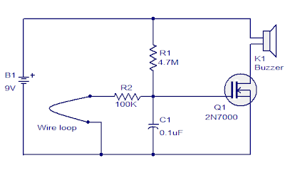 Wire Loop Alarm based on 2N700