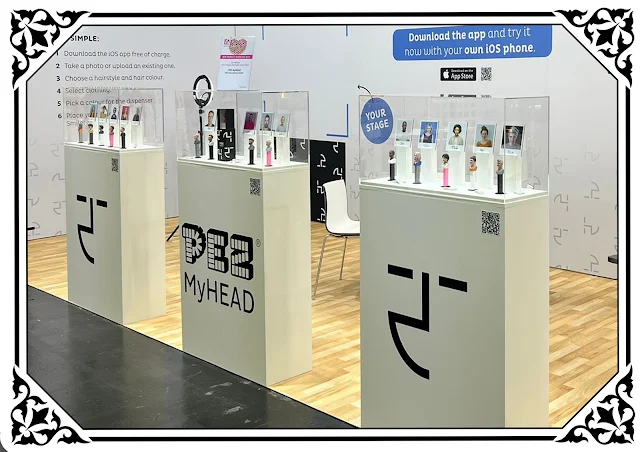 PEZ my Head Dispenser on display at ISM Cologne, Germany. 2024 Pic 3