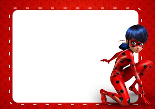 Miraculous Ladybug Free Printable Invitations, Labels or Cards.