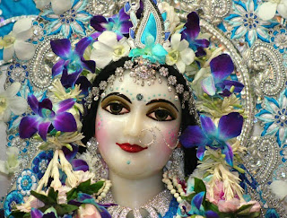                Goddess Radha Rani  285 of the Names of Radha Rani  1] Sri Radha Radhika - Lord Krsna’s greatest Worshipper 2] Krsna-Vallabha - Lord Krsna’s beloved 3] Krsna-Samyuta - Lord Krsna’s constant companion 4] Vrndavanesvari - Queen of Vrndavana 5] Krsna-Priya - beloved of Lord Krsna 6] Madana-Mohini - more charming than Kamadeva 7] Srimati - beautiful 8] Krsna-Kanta - Lord Krsna’s beloved 9] Krsnananda-Pradayini - the giver of bliss to Lord Krsna 10] Yasasvini yasogamya - famous 11] Yasodananana-Vallabha - beloved of Yasoda’s son 12] Damodara-Priya - dear to Lord Damodar 13] Gopi - cowherd girl 14] Gopananda-Kari - giver of happiness to the gopas 15] Krsnanga-Vasini - Her residence is on Lord Krsna’s limbs 16] Hrdya - She is charming 17] Hari-kanta Hari-Priya - Lord Hari’s beloved 18] Pradhana-Gopika - the most important gopi 19] Gopa-Kanya - the daughter of a gopa 20] Trailokya-Sundari - the most beautiful girl in the three worlds 21] Vrndavana-Vihari - She enjoys pastimes in Vrndavana 22] Vikasita-Mukhambuja - Her face is a blossoming lotus 23] Gokulananda-Kartri Gokulananda-Dayini - She brings happiness to Gokula 24] Gati-Prada - She gives the goal of life 25] Gita-Gamya - She is approached by chanting Her holy names 26] Gamanagamana-Priya - She is the beloved of the omnipresent Supreme Personality of Godhead 27] Visnu-Priya Visnu-Kanta - Lord Visnu’s beloved 28] Visnur Anga-Nivasini - resides on Lord Visnuàs limbs 29] Yasodananda-Patni Yasodananda-Gehini - wife of Yasoda’s son 30] Kamari-Kanta - the beloved of lust’s enemy 31] Kamesi - Lord Krsna’s amorous queen 32] Kama-Lalasa-Vigraha - Lord Krsna’s passionate lover 33] Jaya-Prada - giver of victory 34] Jaya - She is victory itself 35] Jiva - She is life 36] Jivananda-Pradayini - giver of happiness to the living entities 37] Nandanandana-Pat-Vedatita - beyond the Vedas 38] Vid-Uttama - the wisest philosopher 39] Niti-Sastra-Priya - She is an eager student of the scriptures describing ethics 40] Niti-Gati - the perfect moralist 41] Mati - the most thoughtful philosopher 42] Abhistada - the fulfiller of desires 43] Veda-Priya - an eager student of the Vedas 44] Veda-Garbha - the mother of the Vedas 45] Veda-Marga-Pravardhini - teacher of the Vedas’ path 46] Veda-Gamya - She is approached by Vedic study 47] Veda-Para - She is the supreme goal described in the Vedas 48] Vicitra-Kanakojjvala - splendid with wonderful golden ornaments 49] Ujjvala-Prada - glorious 50] Nitya - eternal 51] Ujjvala-Gatrika - Her limbs are filled with glory 52] Nanda-Priya - dear to Maharaja Nanda 53] Nanda-Sutaradhya - worshiped by Nanda’s son 54] Ananda-Prada - delightful 55] Subha - beautiful 56] Subhangi - with beautiful limbs 57] Vimalangi - with splendid limbs 58] Vilasini - playful 59] Aparajita - unconquerable 60] Janani - She is the mother of all 61] Janma-Sunya - without birth 62] Janma-Mrtyu-Jarapaha - the remover of birth, death and old age 63] Gatir Gatimatam - the supreme goal of the aspiring devotees 64] Dhatri - the mother of all 65] Dhatrananda - Pradayini - the giver of bliss to the Supreme creator 66] Jagannatha-Priya - dear to the Lord of the universe 67] Saila-Vasini - She resides on a hill 68] Hema-Sundari - She is beautiful and golden 69] Kisori - She is youthful 70] Kamala Padma - like a lotus flower 71] Padma-Hasta - Her hands are lotuses 72] Payoda-Da - She is buxom 73] Payasvini Paya-Datri - She is buxom 74] Pavitra - pure 75] Sarva-Mangala - all auspicious 76] Maha-Jiva-Prada - the great giver of life 77] Krsna-Kanta - Lord Krsna’s beloved 78] Kamala-Sundari - Beautiful as a lotus 79] Vicitra-Vasini Citra-Vasini - Wonderfully fragrant 80] Citra-Rupini - Wonderfully beautiful 81] Nirguna - free of the modes of material nature 82] Sri Kulina - born in a pious family 83] Niskulina - not born in any family of the material world 84] Nirakula - free from all distress 85] Gokulantara-Geha - Her home is in Gokula 86] Yogananda-Kari - delights Lord Krsna when She meets Him 87] Venu-Vadya - She plays the flute 88] Venu-Rati - She enjoys playing the flute 89] Venu-Vadhya-Parayana - fond of playing the flute 90] Gopalasya Priya - Lord Gopala’s beloved 91] Saumya-Rupa - She is gentle and noble 92] Saumya-Kulodvaha - born in an exalted family 93] Moha Vimoha - charming 94] Amoha - free from bewilderment 95] Gati-Nistha Gati -Prada - She gives the goal of life 96] Girbana-Vandya - the demigods offer obeisances to Her 97] Girbana - She is divine 98] Girbana-gana-Sevita - served by the demigods 99] Lalita - playful and charming 100] Visoka - free from lamentation 101] Visakha - the star Visakha 102] Citra-Malini - decorated with wonderful garlands 103] Jitendria - She has conquered Her senses 104] Suddha-Sattva - situated in pure goodness 105] Kulina - born in a noble family 106] Kulina-Dipika - the lamp illuminating Her family 107] Dipa-Priya - fond of lamps 108] Dipa-Datri - the giver of the lamp 109] Vimala - pure 110] Vimalodaka - the sacred river 111] Kantara-Vasini - She lives in a forest 112] Krsna Krsncandra-Priya - Lord Krsna’s beloved 113] Mati - She is thoughtfulness 114] nuttara - unsurpassed 115] Duhkha-Hantri - the remover of suffering 116] Duhkha-Kartri - the creator of suffering 117] Kuladvaha - the noblest in Her family 118] Mati - She is thoughtfulness 119] Laksmi - Goddess Laksmi 120] Dhrti - perseverence 121] Lajja - modesty 122] Kanti - beauty 123] Pusti - fukfillment 124] Smrti - memory 125] Ksama - patience 126] Ksirodasayini - She who lies down on the ocean of milk 127] Devi - the Goddess 128] Devari-Kula-Mardini - the crusher of Lord Krsna’s enemies 129] Vaisnavi - She is Visnu’s consort 130] Maha-Laksmi - Goddess Maha-Laksmi 131] Kula-Pujya - worshipped by Her family 132] Kula-Priya - Dear to Her family 133] Samhartri Sarva-Daityanam - the destroyer of all demons 134] Savitri- the gayatri mantra 135] Veda-Gamini - Follower of the vedas 136] Vedatita - beyond the Vedas 137] Niralamba - liberated 138] Niralamba-Gana-Priya - dear to the liberated 139] Niralamba-Janaih-Pujya - worshiped by the libertated 140] Niraloka - unseen by conditioned souls 141] Nirasraya - Independent 142] Ekanga - She has one form 143] Sarvaga - She is all-pervading 144] Sevya - the supreme object of worship 145] Brahma-Patni - Brahma’s wife 146] Sarasvati - Goddess Sarasvati 147] Rasa-Priya - fond of the rasa dance 148] Rasa-Gamya - the girl Lord Krnsa approached in the rasa dance 149] Rasadhisthatr-Devata - the predominating Deity of the rasa dance 150] Rasika - She enjoys the transcendental mellows 151] Rasikananda - tastes the bliss of the transcendental mellows 152] Svayam Rasesvari - the queen of the rasa dance 153] Para - transcendental 154] Rasa-Mandala-Madhystha - the girl who stays in the middle of the rasa dance circle 155] Rasa-Mandala-Sobhita - the girl who beautifies the rasa dance circle 156] Rasa-Mandala-Sevya - She is served in the rasa dance circle 157] Rasa-krida - She enjoys the pastimes of the rasa dance 158] Manohara - She is beautiful 159] Pundarikaksa-Nilaya - Her dark eyes are lotus flowers 160] Pundarikaksa-Gehini - She is the wife of lotus-eyed Krsna 161] Pundarikaksa-Sevya - She is served by lotus eyed Krsna 162] Pundarikaksa-Vallabha - dear to lotus-eyed Krsna 163] Sarva-Jivesvari - the queen of all living entities 164] Sarva-Jiva-Vandya - worshiped 165] Parat-Para - greater than the greatest 166] Prakrti - the Goddess of material nature 167] Sambhu-Kanta, Sadasiva-Manohara - the beautiful wife of Lord Siva 168] Ksut - She is hunger 169] Pipasa - She is thirst 170] Daya - She is mercy 171] Nidra - She is sleep 172] Bhranti - bewilderment 173] Sranti - exhaustion 174] Ksamakula - patience 175] Vadhu-Rupa - She is a young girl 176] Gopa-Patni - a wife of a Gopa 177] Bharati - the Goddess of eloquence 178] Siddha-Yogini - perfect in the science of yoga 179] Satya-Rupa Nitya-Rupa Nityangi - Her form is eternal 180] Nitya-Gehini - She is Lord Krsna’s wife eternally 181] Sthana-Datri - She gives Her devotees their homes 182] Dhatri - She is the mother 183] Maha-Laksmi - Goddess Maha-Laksmi 184] Svayam-Prabha - Self effulgent 185] Sindhu-Kanya - the daughter of the milk ocean 186] Dvaraka-Vasini - She who resides in Dvaraka 187] Buddhi - intelligence 188] Sthiti Sthana-Rupa - steadiness 189] Sarva-Karana-Karana - the cause of all causes 190] Bhakti-Priya - fond of serving Krsna 191] Bhakti-Gamya - approached by devotional service 192] Bhaktananda-Pradayini - giver of bliss to the devotees 193] Bhakta-Kalpa-Drumatita - She is more than a kalpavrksa tree for the devotees 194] Atita-Guna - the possessor of the greatest transcendental virtues 195] Mano-’Dhisthatri-Devi - the predominating Deity of the heart 196] Krsna-Prema-Parayana - the girl completely in love with Lord Krsna 197] Niramaya - free from all disease 198] Saumya-Datri - the most gentle, kind and generous 199] Madana-Mohini - more charming tham Kamadeva 200] Eka Anamsa - one without a second 201] Siva Durga - the wife of Lord Siva 202] Ksema - happiness and auspiciousness personified 203] Durgati-Nasini - the person who destroys all calamities 204] Isvari - She is the supreme controller 205] Sarva-Vandya - worshiped by all 206] Gopaniya - reclusive 207] Subhankari - the giver of auspiciousness 208] Palini Sarva-Bhutanam - the protectress of all living entities 209] Kamanga-Harini - the wife of Lord Siva who destroyed Kamadeva’s body 210] Sadya-Mukti-Prada - She is the person who quickly gives liberation 211] Devi - the Goddess 212] Veda-Sara - the essence of the Vedas 213] Parat Para - greater than the greatest 214] Himalaya-Suta Sarva Parvati Girija Sati - She is Goddess Parvati 215] Daksa-Kanya - She is Daksa’s daughter 216] Deva-Mata - the demigod’s mother 217] Manda-Lajja - bold 218] Hares-Tanuh - Lord Hari’s own transcendental form 219] Vrndaranya-Priya - fond of Vrndavana 220] Vrnda - Goddess Vrnda 221] Vrndavana-Vilasini - The girl who enjoys pastimes in Vrndavana 222] Vilasini - She is playful 223] Vaisnavi - Lord Visnu’s companion 224] Brahmaloka-Pratisthita - the predominationg goddess of the spiritual world 225] Rukmini - She is Rukmini 226] Revati - She is Revati 227] Satyabhama - She is Satyabhama 228] Jambavati - She is Jambavati 229] Sulaksmana - She is Sulaksmana 230] Mitravinda - She is Mitravinda 231] Kalindi - She is Kalindi 232]Jahnu-Kanya - she is Jahnavi 233] Paripurna Purnatara - most perfect 234] Hainaveti - Goddess Parvati 235] Gati - the supreme goal of life 236] Apurva - She is unprecedented 237] Brahma-Rupa - She is spiritual 238] Brahmanda-Paripalini - the protectress of the universe 239] Brahmanda-Bhanda-Madbyastha - the goddess who enters the material universe 240] Brahmanda-Bhanda-Rupini - the goddess who herself is the material universe 241] Anda-Rupa - She is the goddess who is the material universe 242] Anda-Madhyastha - the goddess who has entered the material universe 243] Anda-Paripalini - the protectress of the material universe 244] Anda-bahya -the goddess who is beyond the material universe 245] Anda-Samhartri - the destroyer of material universe 246] Siva-Brahma-Hari-Priya - She who is dear to Siva, Brahma and Visnu 247] Maha-Visnu-Priya - She is Lord Maha-Visnu’s beloved 248] Kalpa-Vrksa-Rupa - a Kalpa-Vrksa tree 249] Nirantara Sthira - eternal 250] Sara-Bhuta - the best 251] Gauri Gaurangi - fair 252] Sasi-Sekhara - Lord Siva’s wife 253] Sveta-Campaka-Varnabha - She is fair as a Sveta Champaka flower 254] Sasi-Koti-Sama-Prabha-splendid as millions of moons 255] Malati-Malya-Bhusadhya Malati-Malya-Dharini – decorated with jasmine garlands 256] Krsna-Stuta - She is praised by Krsna 257] Krsna-Kanta - loved by krsna 258] Vrndavana-Vilasini - She enjoys pastimes inVrndavana 259] Tulasi-Adhisthatri-Devi - She is Goddess Tulasi 260] Samsararvana-Para-Da - She carries one to the farther shore of the ocean of birth and death 261] Sarada - She gives what is the best 262] Aharada - She gives food 263] Ambhoda - She gives water 264] Yasoda - She gives fame 265] Gopa-Nandini - She is a gopa’s daughter 266] Atita-Gamana - very graceful 267] Gauri - fair 268] Paranugraha-Karini - kind to others 269] Karunarnava-Sampurna Karunarnava-Dharini - She is a flooding ocean of mercy 270] Madhavi Syama-Vallabha - She is Lord Krsna’s beloved 271] Madhava-Manoharini - She charms Lord Krsna’s heart 272] Andhakara-Bhaya-Dhvasta - She removes the fear of blindness 273] Mangalya - She is auspicious 274] Mangala-Prada - the giver of auspiciousness 275] Sri-Garbha - the mother of all beauty 276] Sri-Prada - the giver of beauty 277] Srisa - the queen of beauty 278] Sri-Nivasa - the abode of beauty 279] Acyutapriya - the beloved of the infallible Supreme Personality of Godhead 280] Sri-Rupa Sri-Svarupini - She is the form of beauty 281] Sri-Hara - the remover of beauty 282] Srida - the giver of beauty 283] Sri-Kama - the desire for beauty 284] Sridamesvara-Vallabha - dear to Sridama’s master 285] Sri-Nitamba - She has beautiful hips