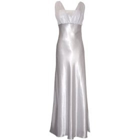  Chiffon Dress on Chayoo Wore A Crystal White Satin Chiffon Full Length  Giving Her A