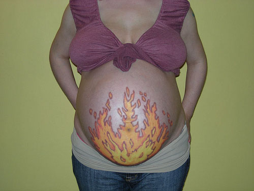 tattoo on belly after pregnancy