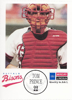 Tom Prince 1990 Buffalo Bisons card
