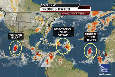 Ophelia, Philippe, Nesat, Philippinen, Taifun Typhoon, Hilary, major hurricane, Verlauf, Vorhersage Forecast Prognose, September, 2011, Hurrikansaison 2011, Taifunsaison, 