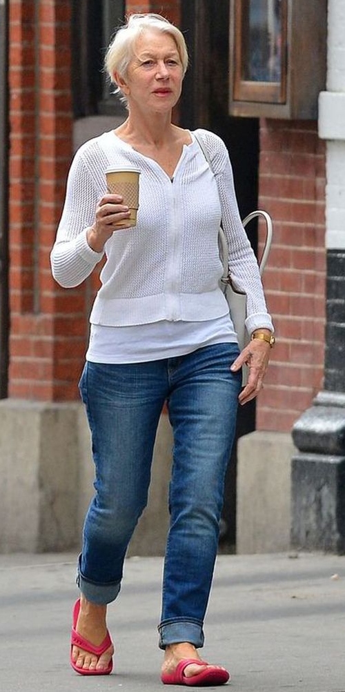 Helen Mirren Jeans Outfits