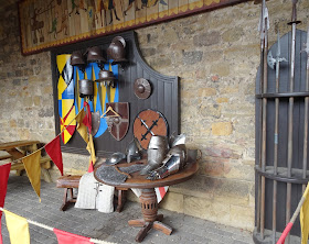 knight area at courtyard at alnwick castle