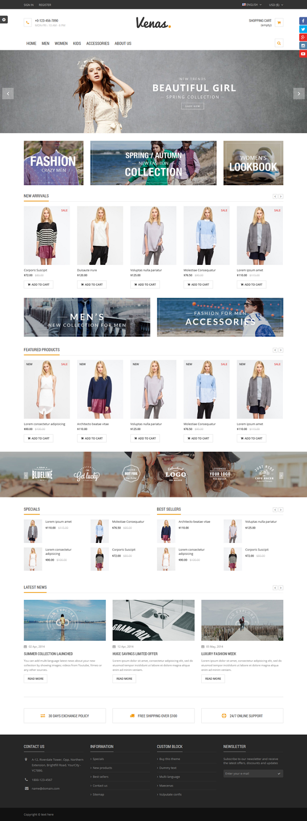 free Multipurpose Prestashop Theme