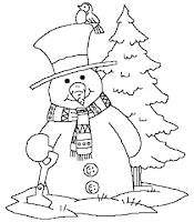 Christmas Snowman Coloring Pages