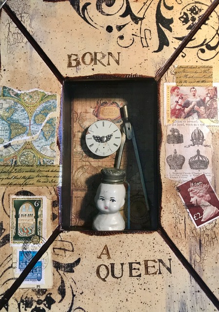 Denise Cerro "Born a Queen" assemblage