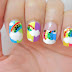 Clouds and Rainbow Nail Art Nail Wrap MDS1029