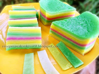 Resep Membuat Kue Lapis Beras Pelangi