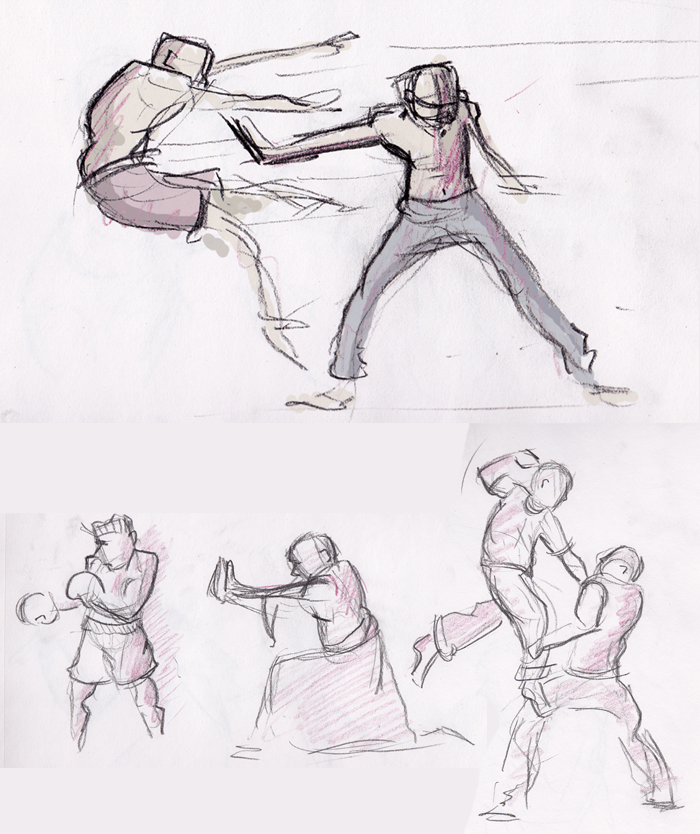 Fighting Poses Drawing Reference