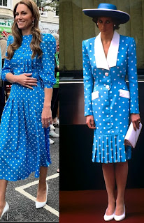 Princess Diana and Duchess of Cambridge polka dot fashion