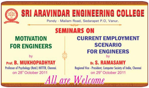 Seminar in Sri Aravindar Engineering College