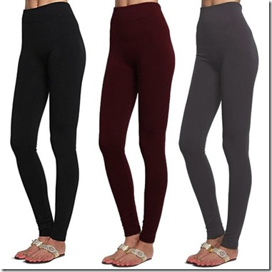 Women's 3 Pack Fleece Lined Leggings