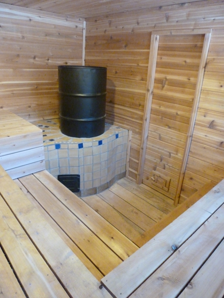 A rocket stove sauna Construction and DIY projects ...