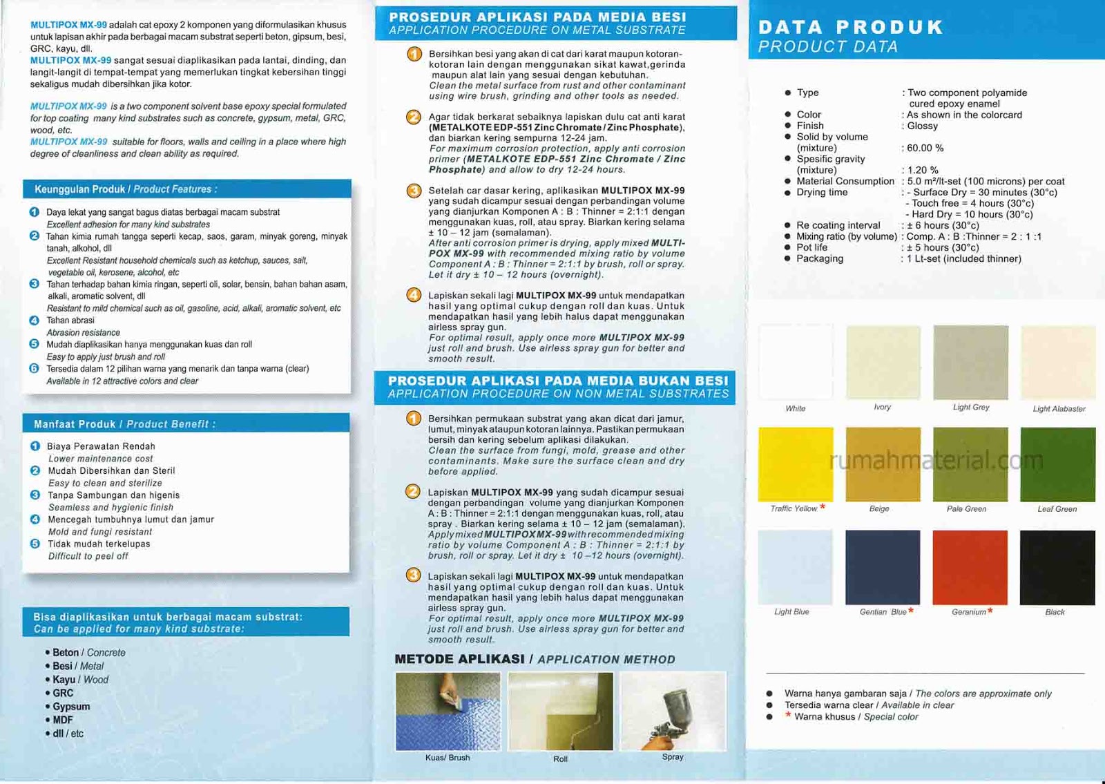  MULTI POX  Multi Purpose Epoxy  Enamel Rumah Material