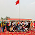 आदियोगी बाल रामलीला ड्रामाटिक क्लब ने 30 फीट ऊंचा बजरंग बली का झंडा चढ़ाया
