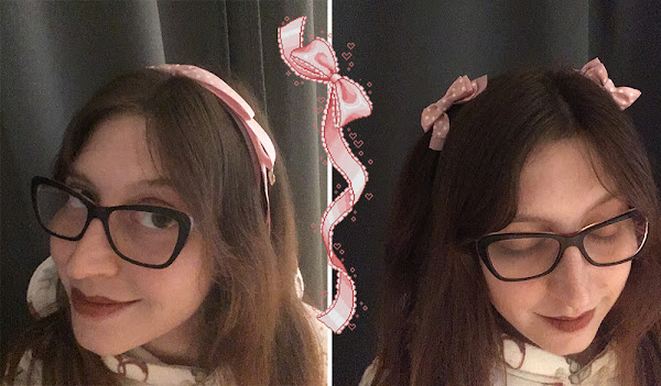 selfie - me and some handmade hair accesories