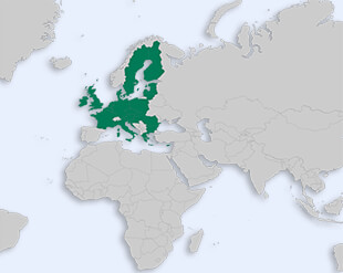 European Union location map