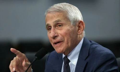 Dr. Anthony Fauci, director of the National Institute of Allergy and Infectious Diseases, speaks in Washington on May 11, 2022.