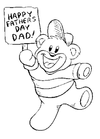 Bear Fathers Day Coloring Page