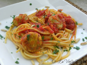 spaghetti quadrati con polpettine di sardoni barcolani