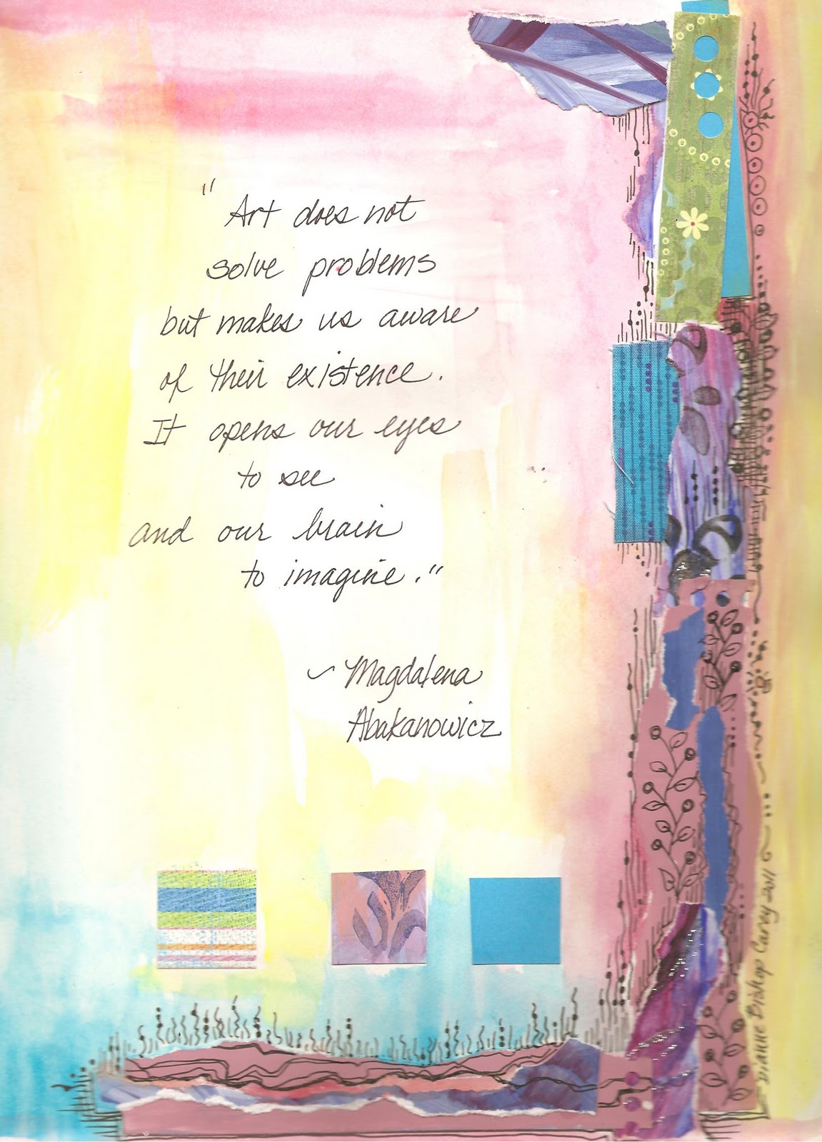 Art Beneath the Cottonwoods: Collage and Quotes