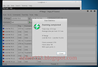 Hasil Scan 118.98.73.1 – 118.98.73.255