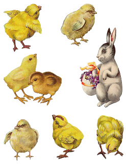 digital Easter chick bunny images