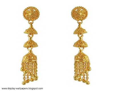 Pure Gold Earrings Designs For Girls