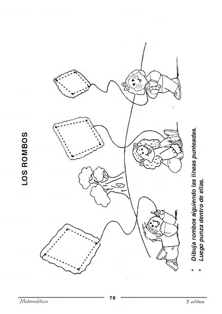 Rombo de Lógico Matemático de 3 años