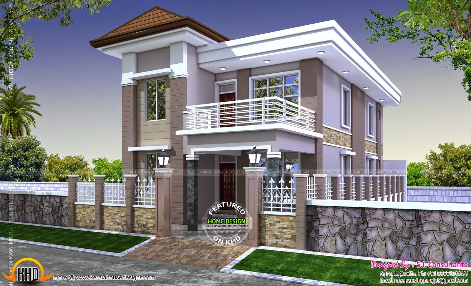  Duplex  house  plan  India  Kerala home  design  and floor plans 