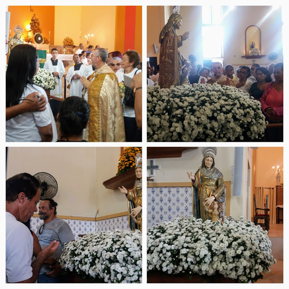 Procissão de Senhora Sant`Anna percorre ruas do bairrro