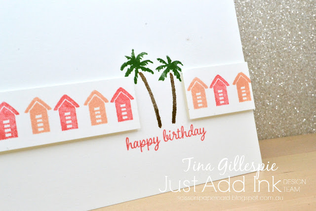 scissorspapercard, Stampin' Up!, Just Add Ink, Waterfront, Timeless Tulips, Itty Bitty Birthdays, Stamparatus