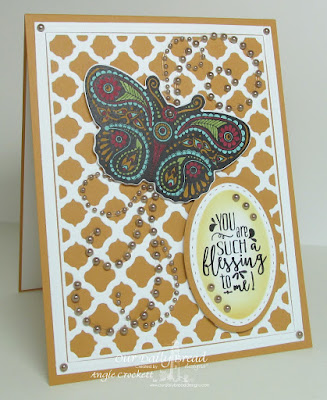 ODBD Boho Blessings, ODBD Custom Fancy Fritillary Dies, ODBD Custom Boho Background Dies, ODBD Custom Stitched Ovals Dies, ODBD Custom Ovals Dies, Card Designer Angie Crockett