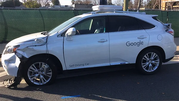 Il video dell'incidente della Google Car