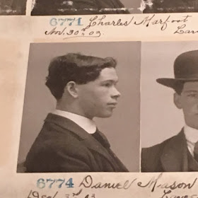 A mug shot of Daniel Mason, convicted of larceny ca. 1900s in Philadelphia.