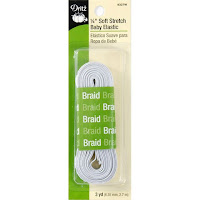 Soft Stretch Baby Elastic - White - 1/4 inch