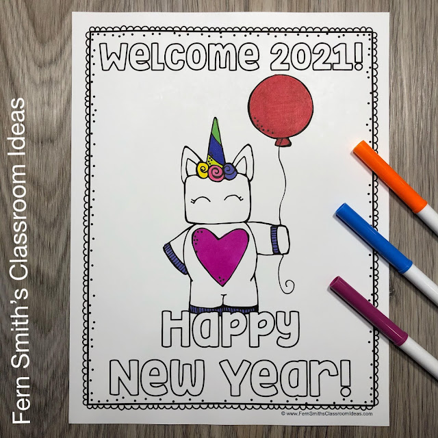 Happy New Years Coloring Book updated with 10 NEW pages. You can now celebrate 2021 to 2030 with ten years of Happy New Year Pages! Enjoy, Fern