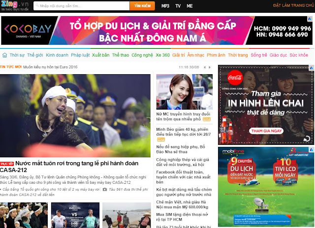 Bảng giá booking quảng cáo banner báo online - BVAD